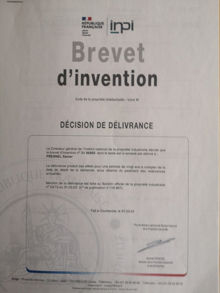 Délivrance du brevet RheelaxX